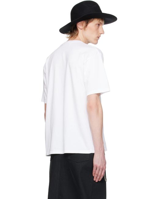 T-shirt graphique blanc Undercover pour homme en coloris White