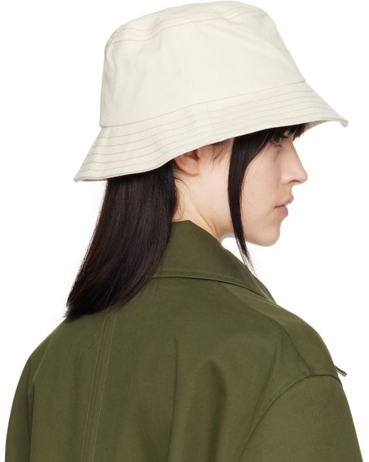 AMI ベージュ Ami De Coeur Embroidery コットン バケットハット Green