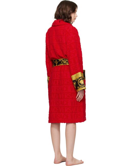 Versace Red 'I Heart Baroque' Bathrobe