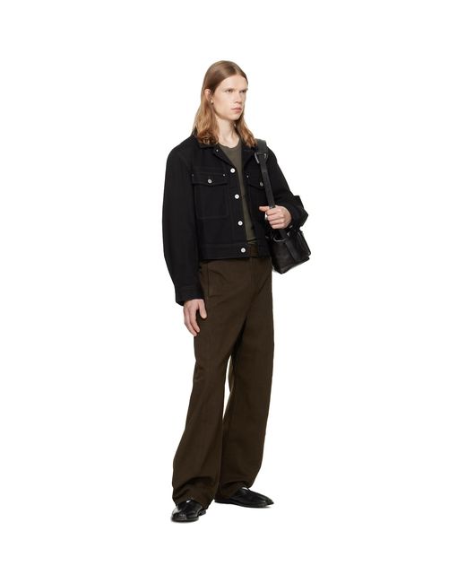 Lemaire Black Denim Trucker Jacket for men