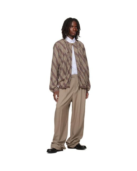 Vivienne Westwood Brown Gathe Bomber Jacket for men