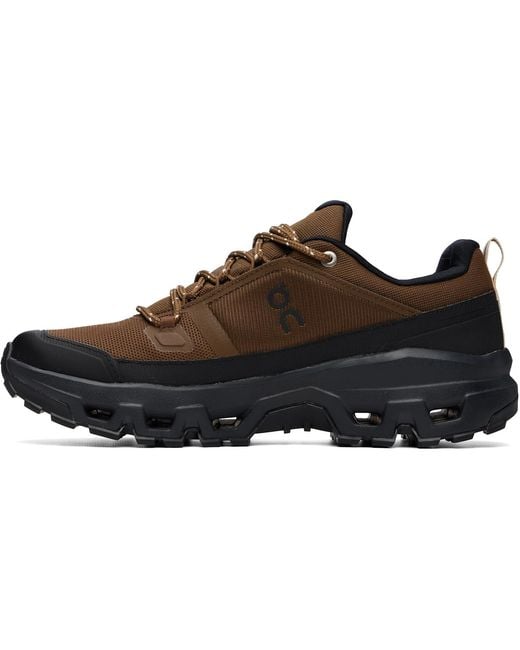 On Shoes Brown Cloudrock Low Waterproof Sneakers for men