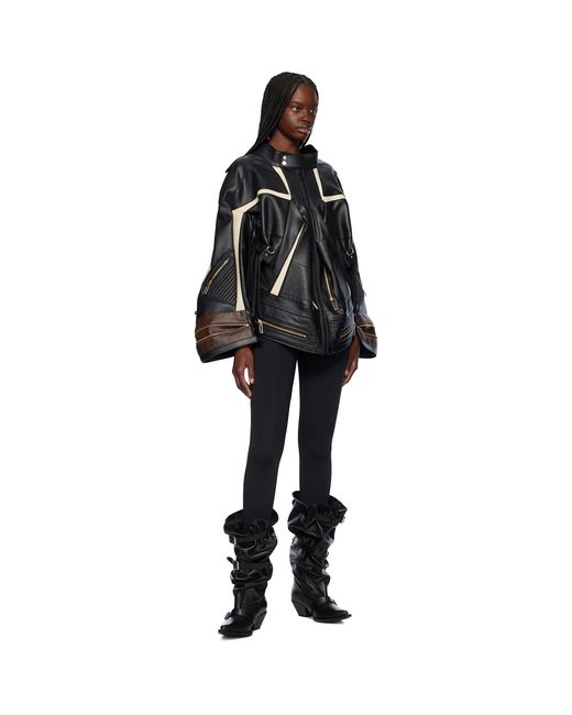 Junya Watanabe Black Komine Protector Faux-Leather Jacket