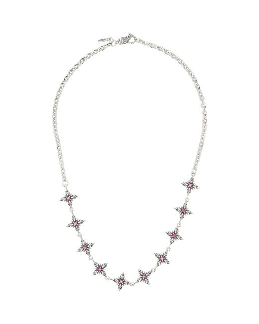 Emanuele Bicocchi White Stella Ventis Crystal Necklace for men