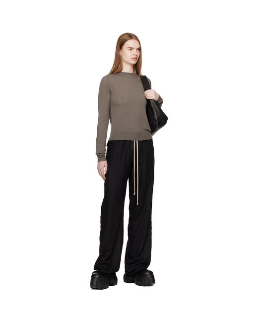 Rick Owens Black Temple Biker Level Sweater