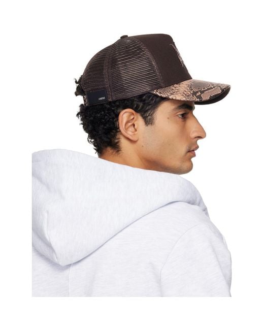 Amiri Brown Ma Snake Trucker Cap for men