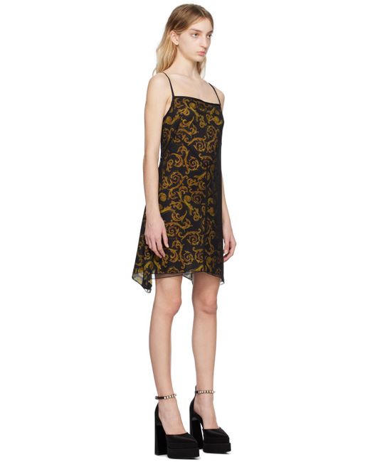 Versace Black Sketch Couture Mini Dress
