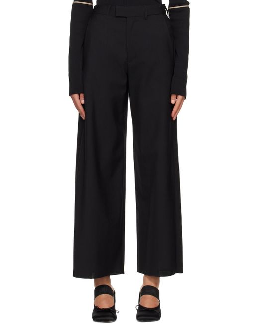 Pantalon noir à assemblage portefeuille MM6 by Maison Martin Margiela en coloris Black