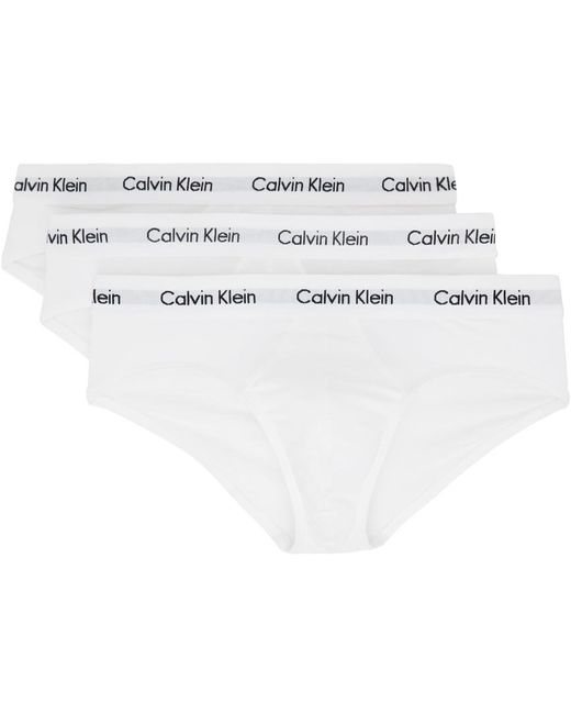メンズ Calvin Klein ホワイト ブリーフ 3枚セット Black