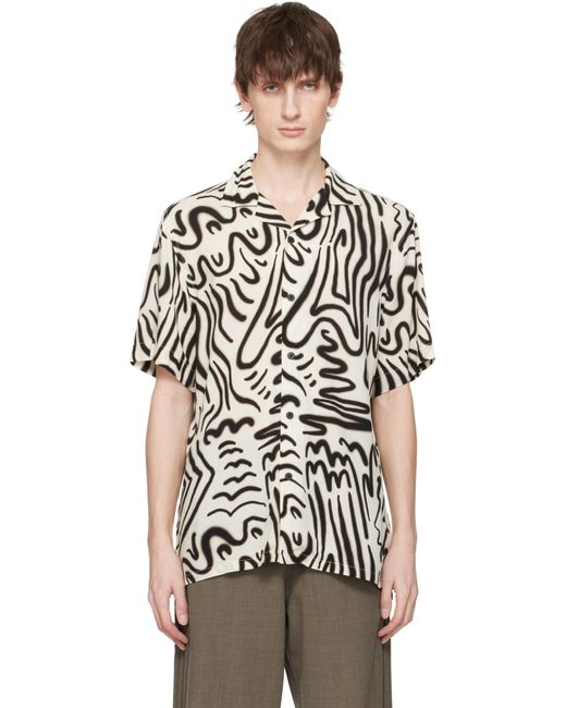Oas Black Off- & Aerosol Viscose Shirt for men