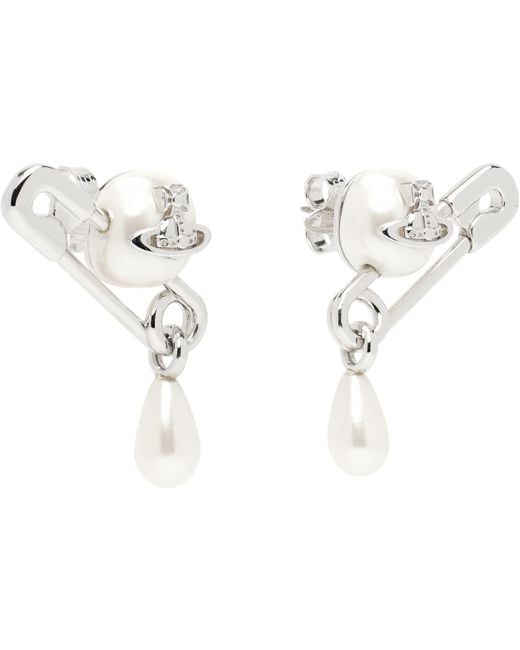 Vivienne Westwood Black Claude Small Stud Earrings