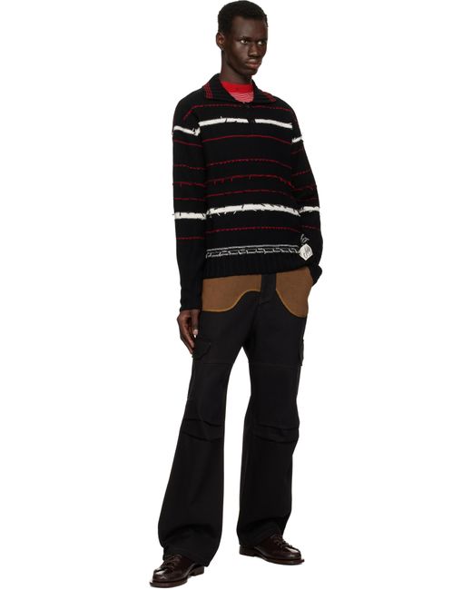 ANDERSSON BELL Inside Out Denim Cargo Pants in Black for Men