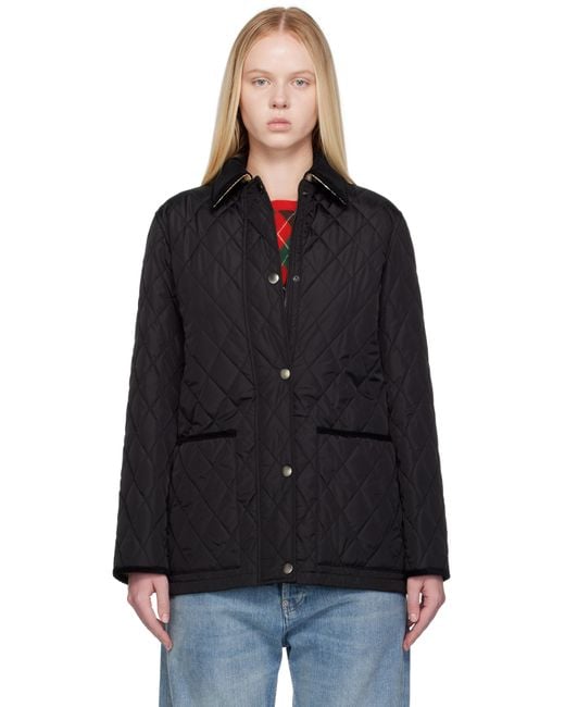 Blouson Matelassé Broadway Noir En Nylon Burberry en coloris Black