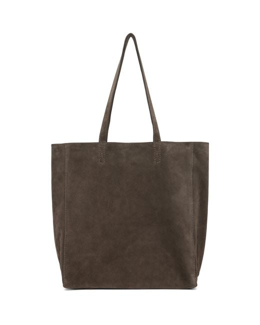 NOTHING WRITTEN Brown Cou Suede Shopper Tote