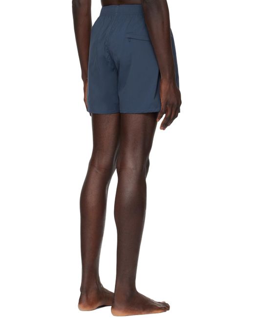 Jil Sander Blue Printed Swim Shorts for men