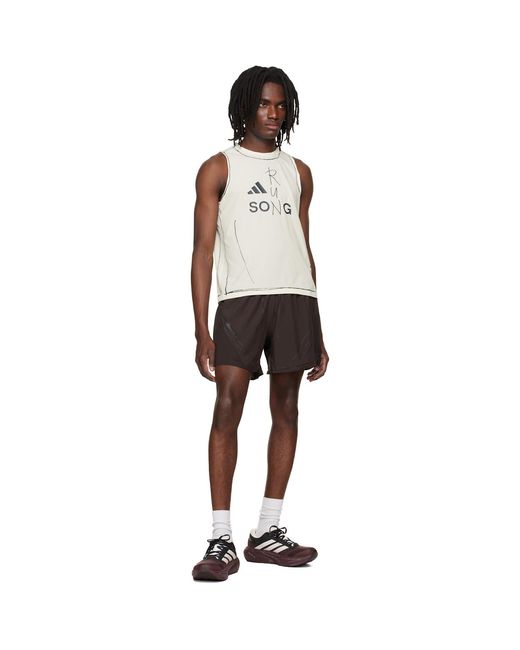 Song For The Mute Black Off- Adidas Originals Edition Adirun01 Running Tank Top for men