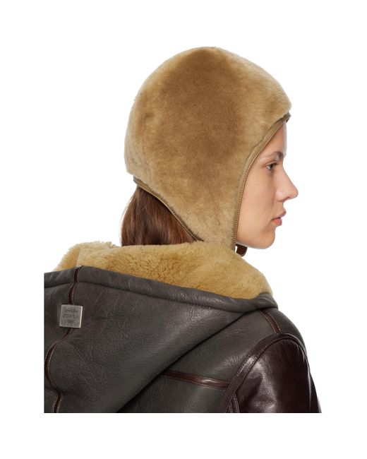Acne Multicolor Shearling Hat