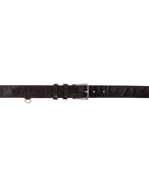 Saks Potts Black Croc-Embossed Belt