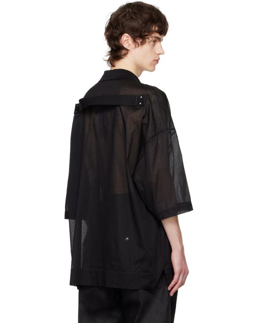 メンズ Rick Owens ブラック Hollywood Magnum Tommy シャツ Black
