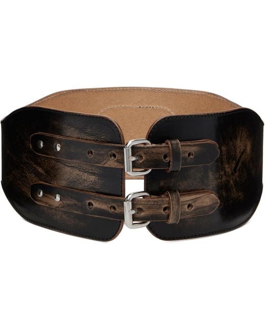 Our Legacy Black Tan Sunny Girdle Belt for men