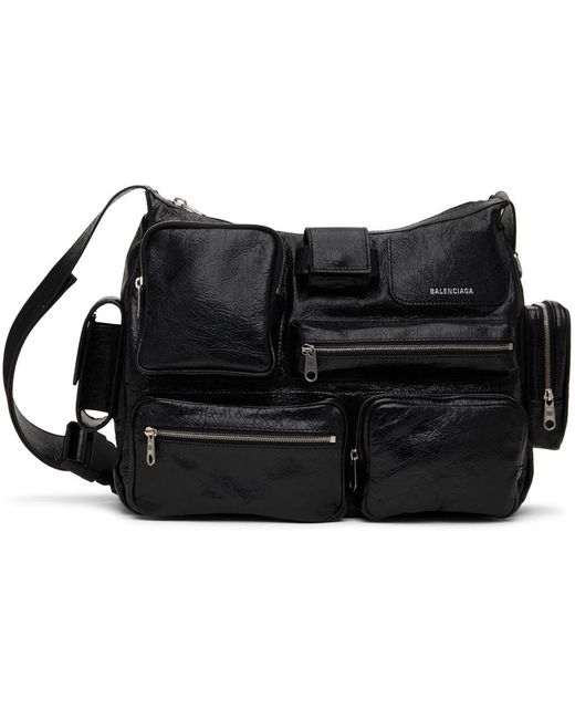 Balenciaga Black Superbusy Messenger Bag for men