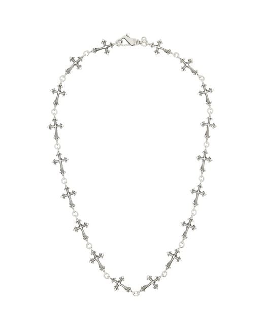 Emanuele Bicocchi Metallic Rose Multi-Cross Necklace for men