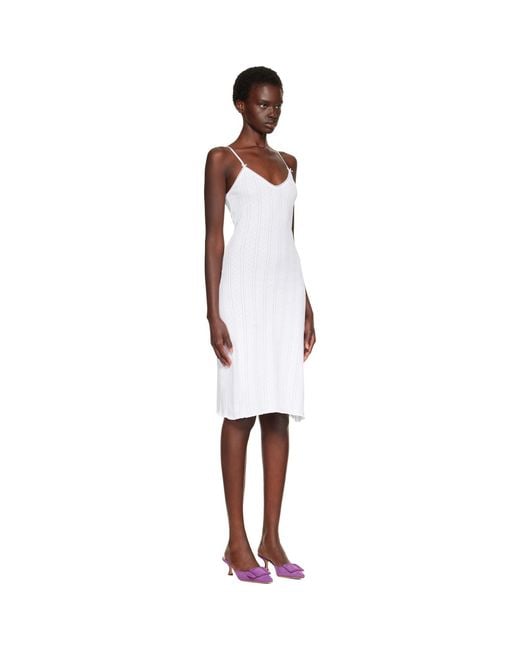 Cou Cou White 'The Midi Slip' Midi Dress