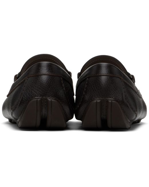 Flâneurs De Conduite Bruns À Ferrure Gancini Ferragamo pour homme en coloris Black