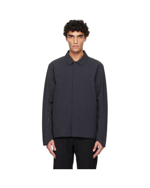Veilance Black Lerus Insulated Tech Wool Jacket for men