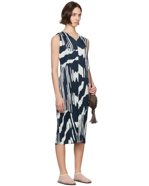 Pleats Please Issey Miyake Black Refraction Maxi Dress