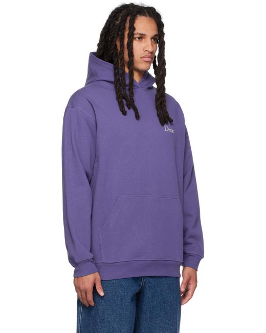 Dime Purple Embroide Hoodie for men