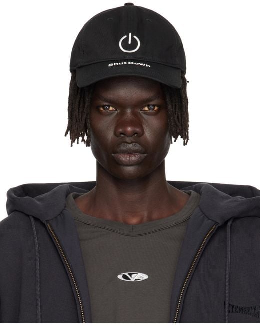 Vetements Black 'Shut Down' Cap for men
