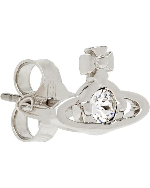 Vivienne Westwood Metallic Nano Solitaire Stud Single Earring for men