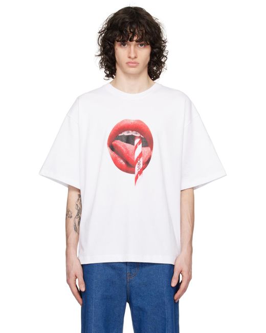 Fiorucci White Graphic T-Shirt for men