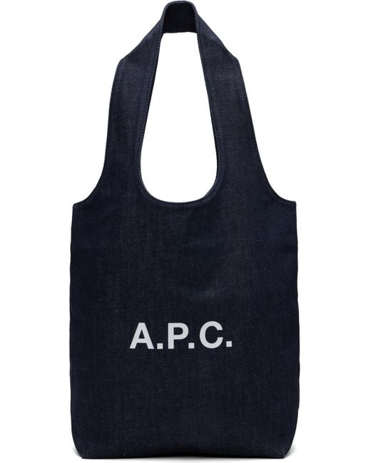 メンズ A.P.C. インディゴ スモール Ninon トートバッグ Blue