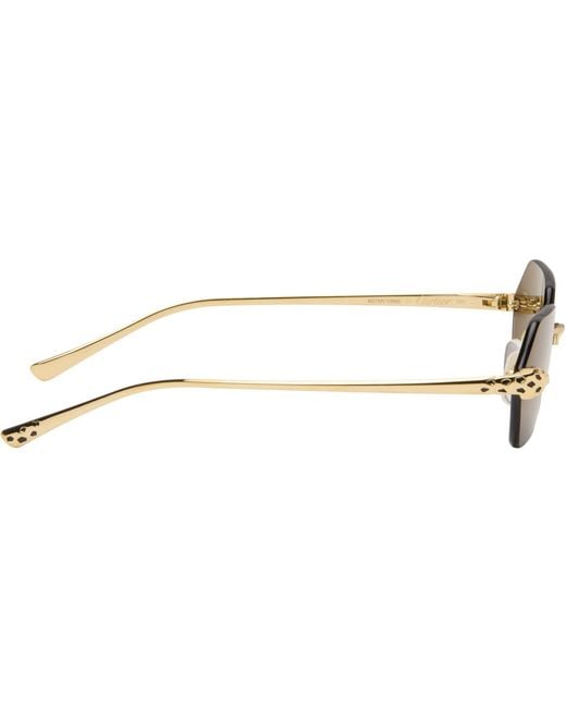 Cartier Black 'Panthère De Sunglasses
