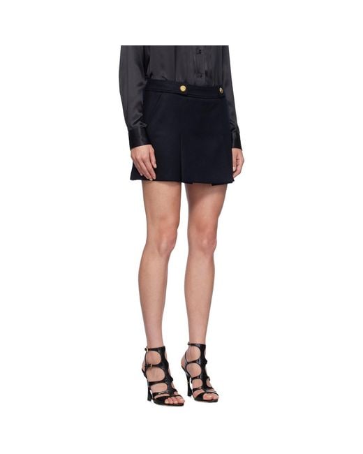Tom Ford Black Wool & Cashmere Lined Miniskirt