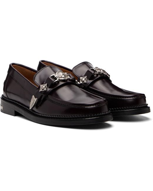 Toga Virilis Black Ssense Exclusive Metal Loafers for men