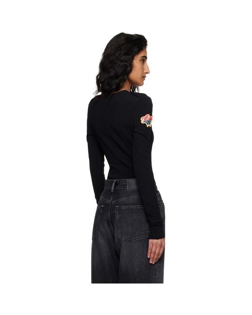 Off-White c/o Virgil Abloh Black Heavy Jersey Button Up Bodysuit