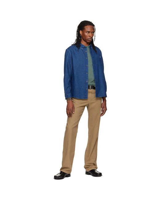 A.P.C. Blue Lightweight Denim Shirt for men