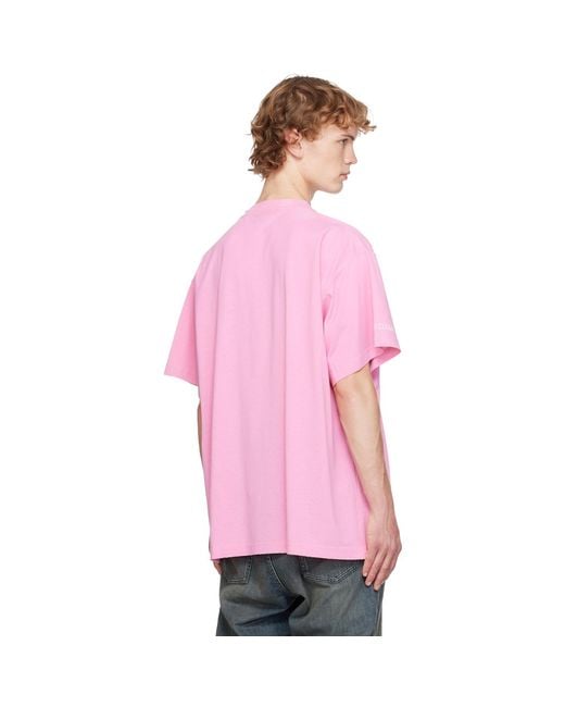 Balenciaga Pink 'Vip' Oversized T-Shirt for men