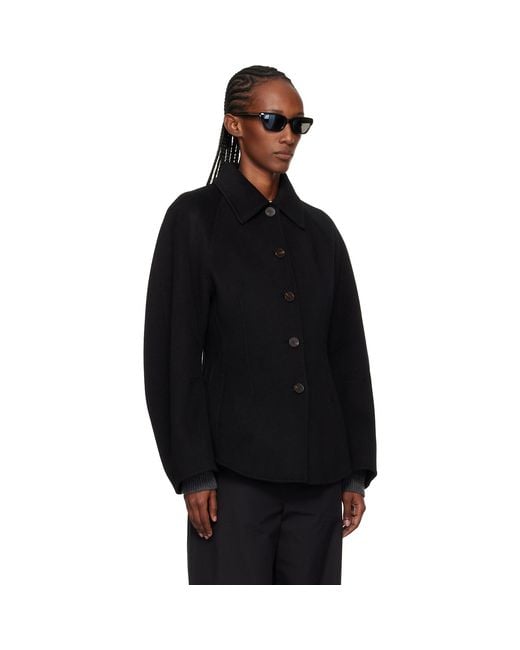 Rohe Black Double-Faced Sculptural Jacket
