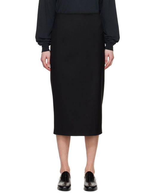 The Row Black Bartellette Midi Skirt