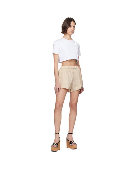 Area Multicolor Crystal Trim Track Shorts