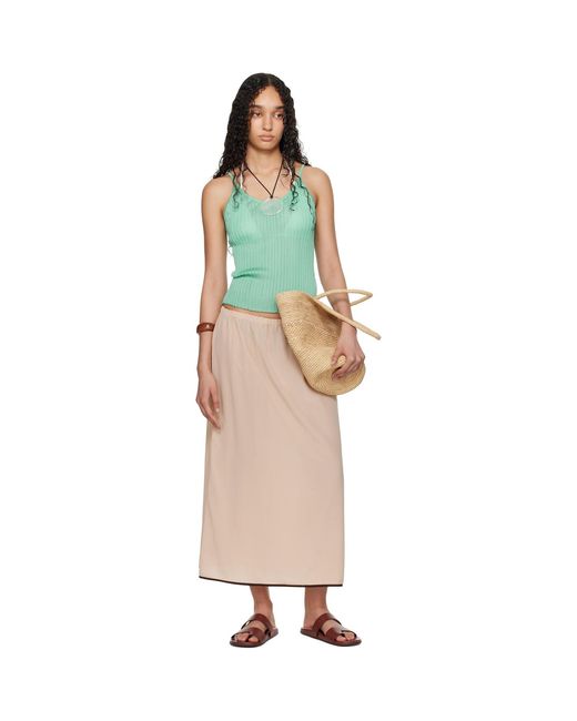 Baserange Natural Ssense Exclusive Silk Maxi Skirt
