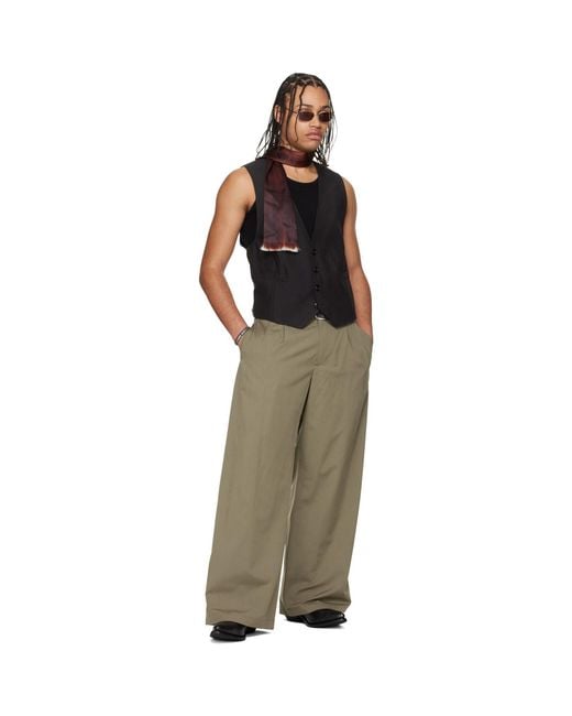 Our Legacy Brown Khaki Bridge Chino Trousers for men