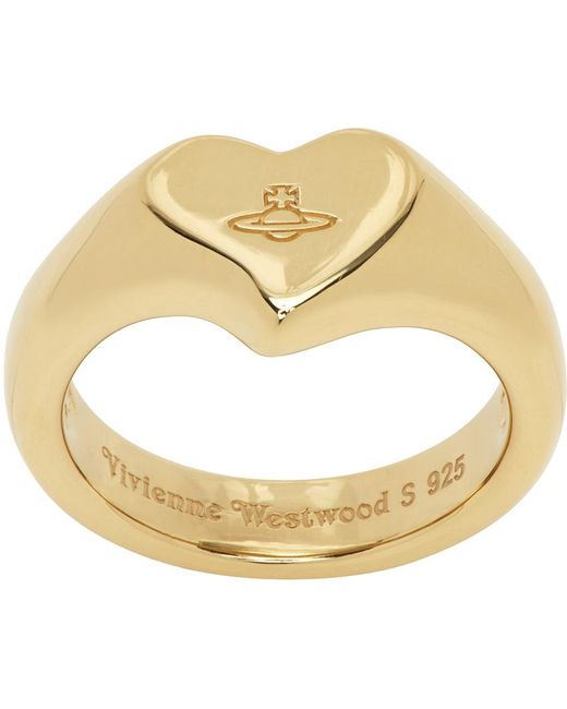 Vivienne Westwood Metallic Gold Marybelle Ring for men