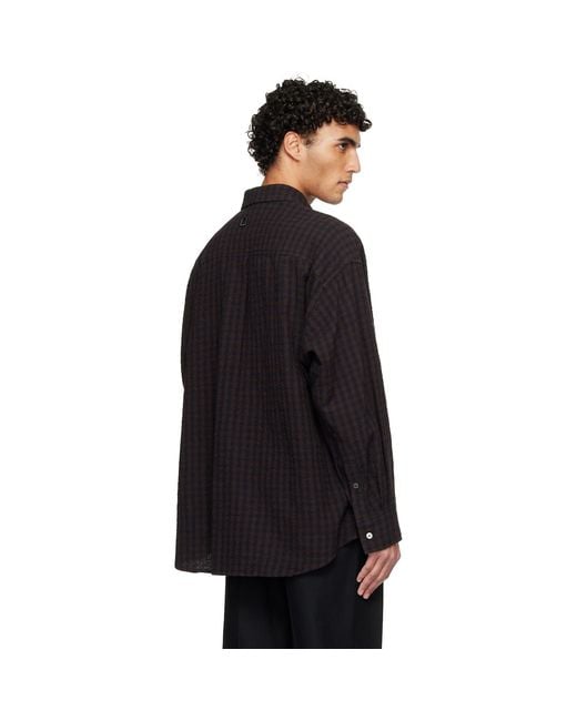 Wooyoungmi Black Gingham Check Shirt for men