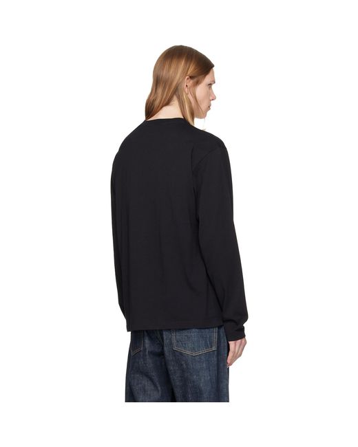 Jil Sander Black Three-Pack Long-Sleeved T-Shirts for men