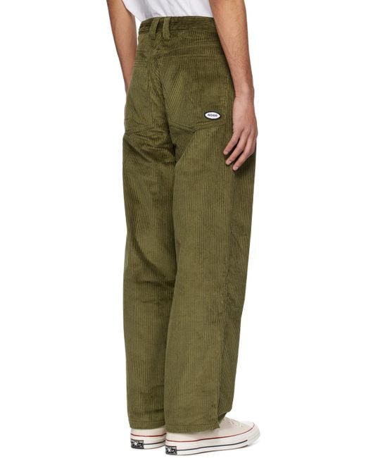 Noah NYC Green Five-pocket Trousers for men